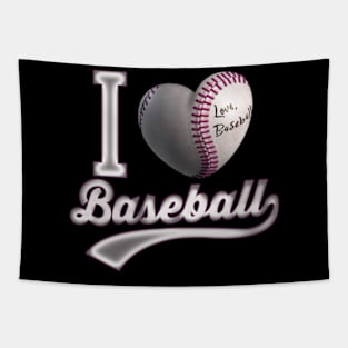 i love baseball drak design Tapestry