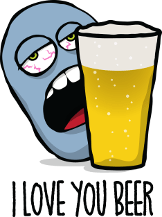 I Love You Beer Magnet