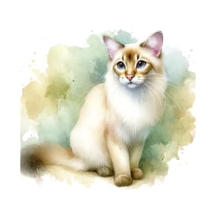 Javanese Cat - Watercolor Cat T-Shirt