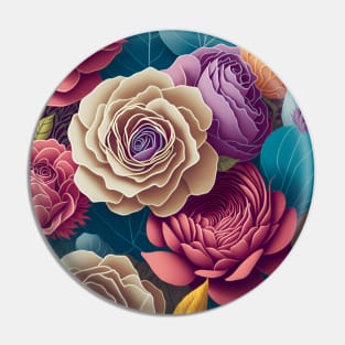 Colorful Flower Garden Pattern Design with a Modern Twist Pin