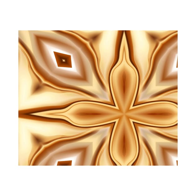 Abstract stylization of a flower, with four spikes, off-center orientation by Hujer