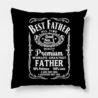 Best Father All Time Premium World's Greatest Father Pillow