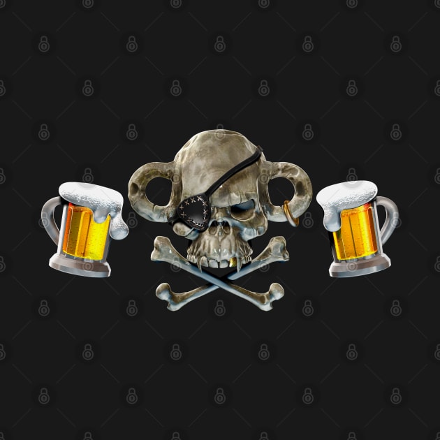 the Drunken Monkey Skull Design by Trickster Studios