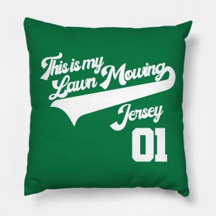 This is My Lawn Mowing Jersey Dad Shirt Pillow