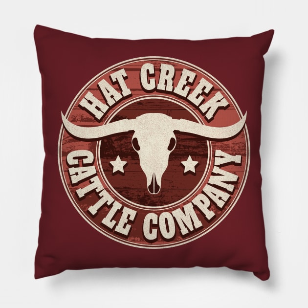 Hat Creek Cattle Company Logo Pillow by robotrobotROBOT