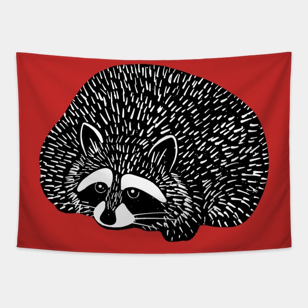 Raccoon the third Tapestry by divafern