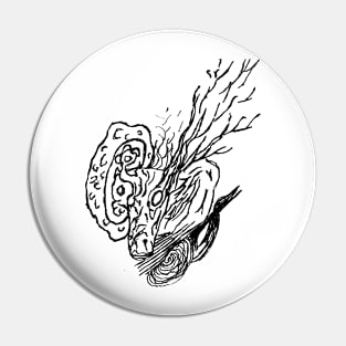 Deer Beast Abstract Pin