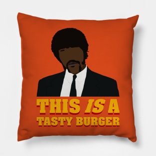 This is a tasty burger. Pillow