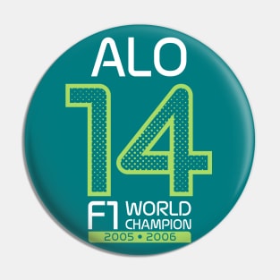 ALO 14 Logo Design - Lime Halftone Pin