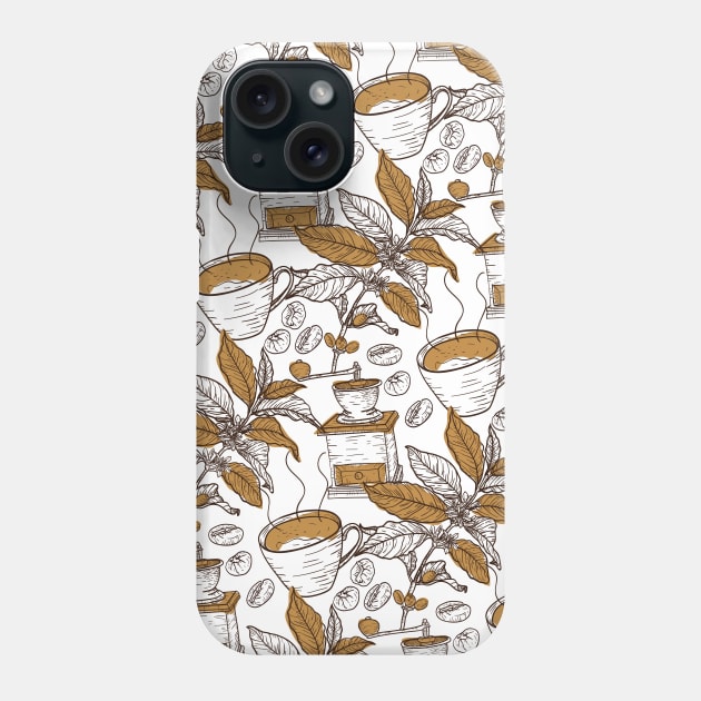 Coffee Bean Sweet Smell Aroma Seed Leaves Grinder Gift Phone Case by WiggleMania