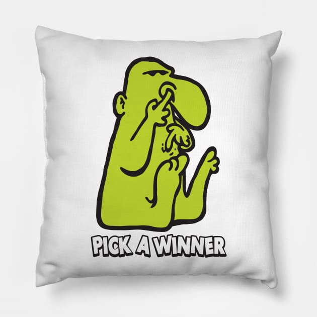 Pick A Winner Pillow by Chewbaccadoll