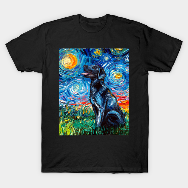 Black Labrador Night - Dog - T-Shirt