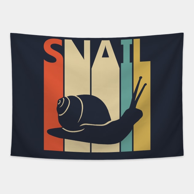 Vintage Retro Snail Animal Lover Tapestry by GWENT