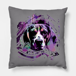 Beagle Dog Stencil Pillow