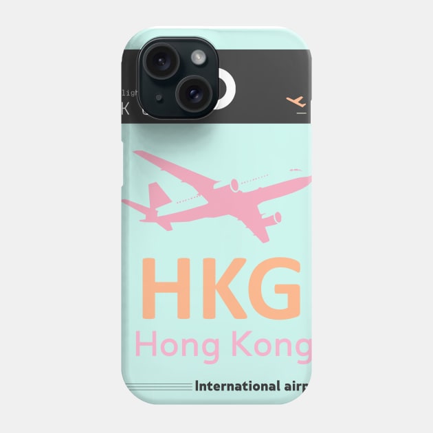 HKG Hong Kong airport tag 3 Phone Case by Woohoo