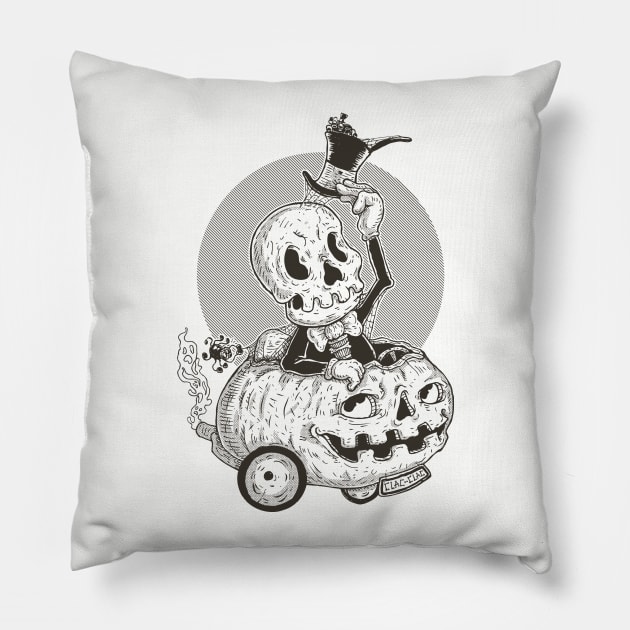 Mr. Bones for light garments Pillow by Firebrander