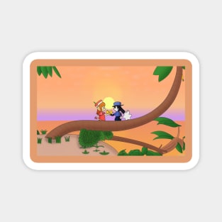 Klonoa and Lolo in Destiny Islands Magnet