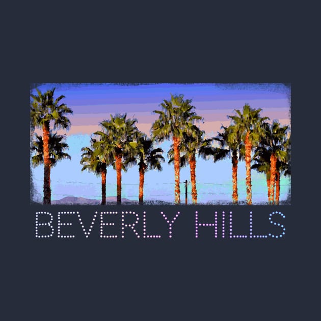 Beverly Hills Palm Trees - Cool vintage retro design by jdunster