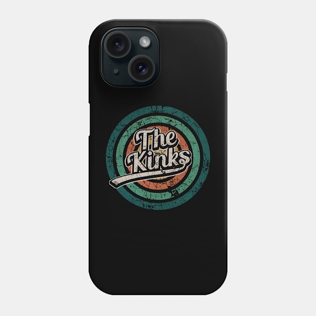 The Kinks // Retro Circle Crack Vintage Phone Case by People Mask