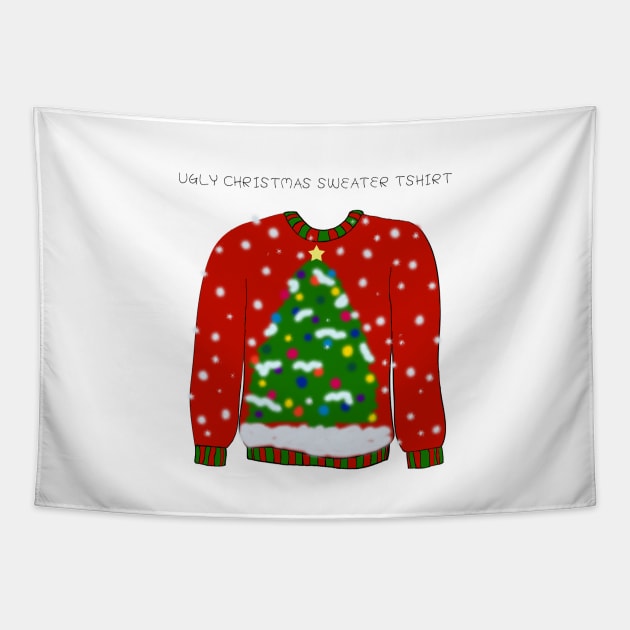 Ugly Christmas Sweater Tapestry by DesignsByDebQ