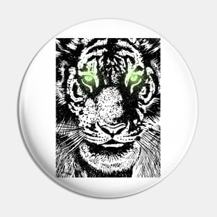 Stare tiger head2 Pin