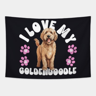 I Love My Goldendoodle Tapestry