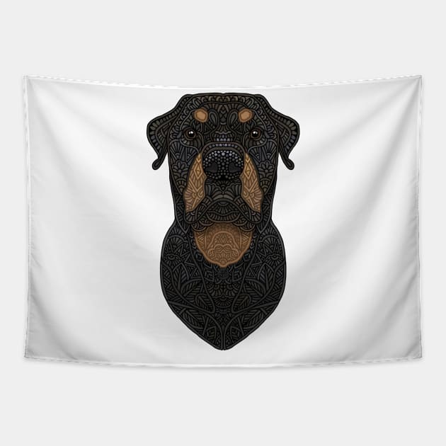 Rottweiler Tapestry by ArtLovePassion