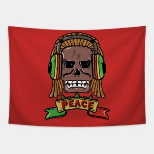 Peace maker skull Tapestry