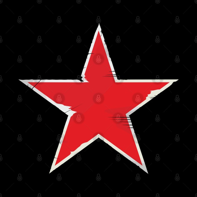 Vintage red star of the USSR by FAawRay