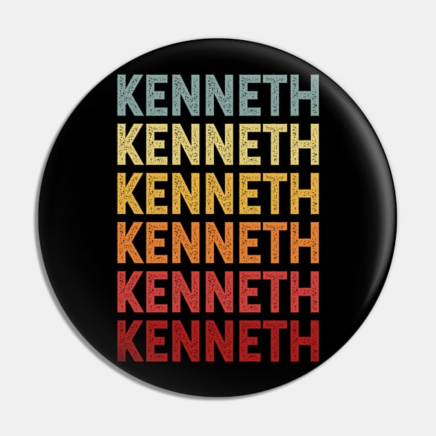 Kenneth Name Vintage Retro Gift Named Kenneth Pin by CoolDesignsDz