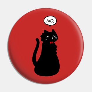 No Black Cat Pin