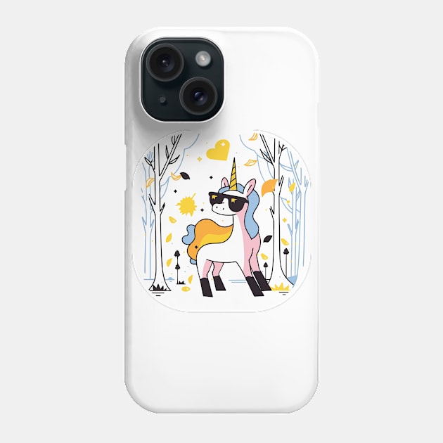 A fancy unicorn ready for the fall Phone Case by etherElric