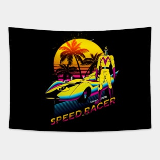 Retro Racer Animations Characters Tapestry