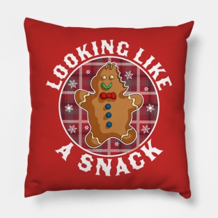 Looking Like A Snack Gingerbread Man Christmas Cookie Xmas Pillow