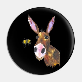 Silly Donkey and a bee Pin