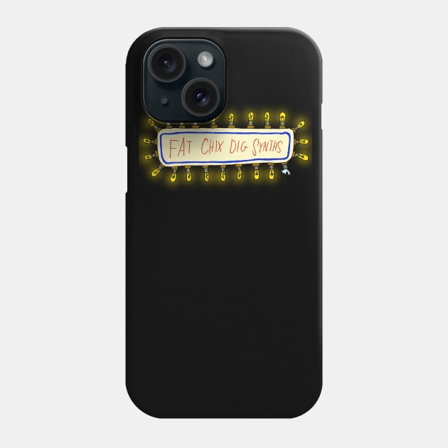 Fat Chix Dig Synths Phone Case by sinewave_labs