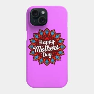 Happy mothers day, fun flowers vintage print shirt 3 Phone Case