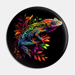 Cool gecko chameleon design colorful Pin