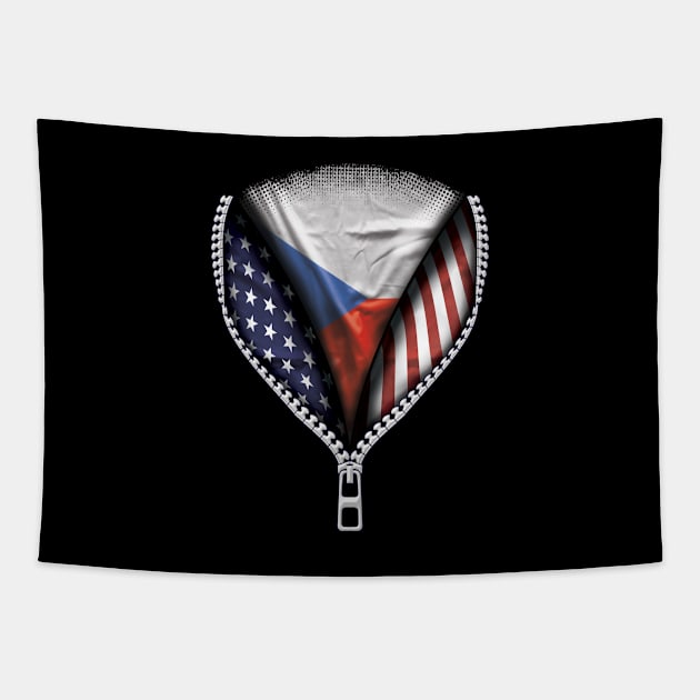 Czech Flag  Czech Republic Flag American Flag Zip Down - Gift for Czech From Czech Republic Tapestry by Country Flags