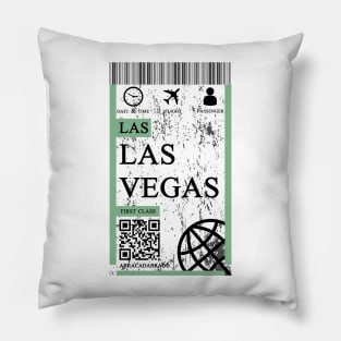 Las Vegas flight ticket boarding pass abstract Pillow