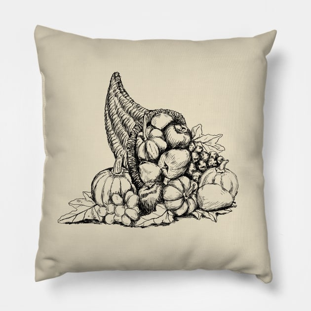 Cornucopia Print Pillow by rachelsfinelines