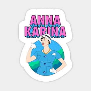 Anna Karina 60s Aesthetic Design Magnet