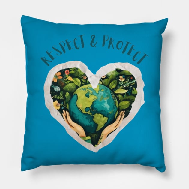 Protect & Respect Earth Pillow by Alexander S.