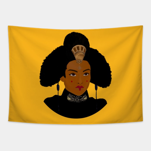 Afro Space Queen Tapestry by Galaxy Gray Shop
