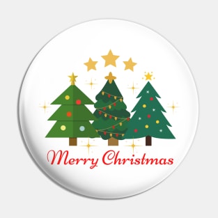 Merry Christmas Tree Pin