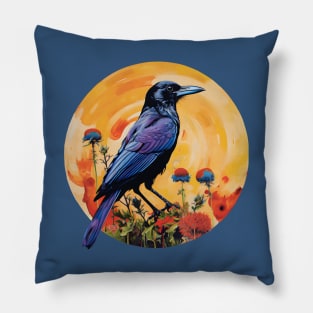 Crow Raven Corvid Bird Design Pillow