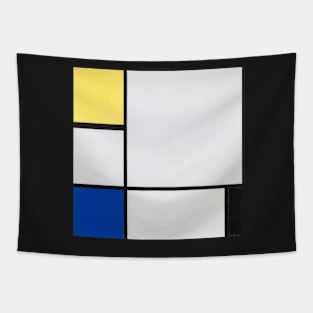 Composition with Yellow, Blue, Black and Light Blue by Mondrian Tapestry