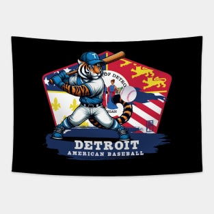 USA - American BASEBALL - Detroit - Baseball mascot - Detroit baseball Tapestry