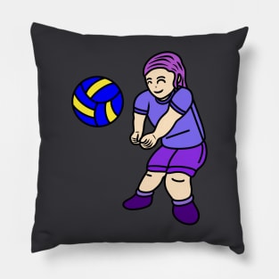 Chibi volleyball player girl Pillow