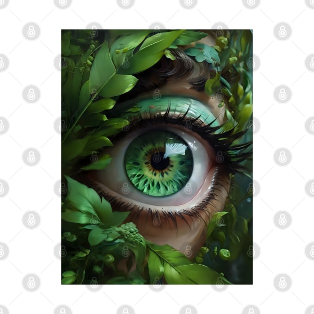 Closeup of a green eye by Spaceboyishere